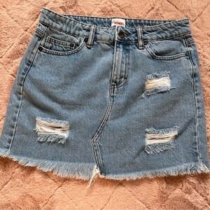 Vintage BONGO Distressed Denim Skirt Women's Size Medium